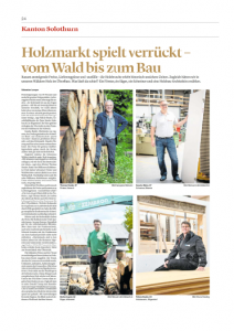 Oltner Tagblatt/Solothurner Zeitung vom 29.05.21: Krise auf dem Holzmarkt"